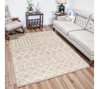 Livabliss Dubai Shaggy Berber - Flauschiger groß für Wohnzimmer, Esszimmer, Schlafzimmer, Langflor Hochflor e flauschig - 130x170 cm, Wohnzimmer in Creme, Hellbeige