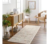Livabliss Dublin Vintage - de Salon, Salle à Manger, Chambre, Cuisine - Boheme Chic, Design Traditionnel Oriental Ethnique, Coloré Poil Court 80x220 cm - Rose, Gris, Orange