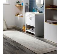 Livabliss Juliette Syracusa - Tapis de Couloir Vintage - 80 x 220 cm - Motif scandinave Neutre bohème Traditionnel - pour Couloir et Salon - Facile d'entretien - Gris Beige
