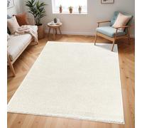 Livabliss Shaggy Epais - Salon, Salle à Manger, Chambre Adulte et Ado, Cuisine - Poil Long Moelleux et Doux Monochrome, Motif Berbère, Carpette Chambre Uni 160x213 cm - Beige