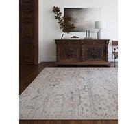 Livabliss x Becki Owens Marlene Tapis Vintage 160x213 cm - Grand Tapis Salon, Salle à Manger & Cuisine - Style Bohème Traditionnel - Entretien Facile - Crème, Bleu & Rouille