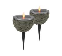 LIVARNO® Balise(s) solaire(s) à LED (Lampe de table solaire à LED 2 pcs)