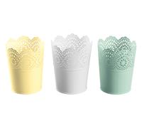 LIVARNO HOME Cache-pot en métal (set de 3 ronds petit vert/jaune)