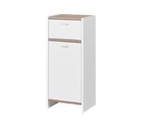 LIVARNO HOME Colonne de salle de bains, 34,2 x 79 x 28 cm, blanc/imitation chêne