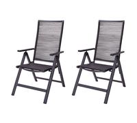 LIVARNO® Lot de 2 fauteuils en aluminium Miami