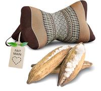 livasia Coussin appuie-Nuque - Ø 15x32cm - Coussin cale-Nuque Forme d’os, Traversin de Sofa, Support de Lecture kapok, Jardin Balcon, Oreiller de Voyage Fait Main (Marron)