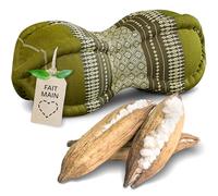 Livasia Coussin appuie-Nuque Coussin Papaye - Ø 13x43cm - Coussin cale-Nuque Forme de Papaye, Coussin de Sofa, Coussin de Lecture kapok, Jardin Balcon, Coussin de Voyage Fait Main (Vert)