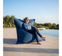 LIVEDECO - Pouf Géant Bleu Marine BiG52 Classic 170x130 cm - Déhoussable, Intérieur/Extérieur, Rempli de Billes de Polystyrène