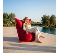 LIVEDECO - Pouf Géant Bordeaux BiG52 Classic 170x130 cm - Déhoussable, Intérieur/Extérieur, Rempli de Billes de Polystyrène