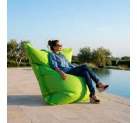 LIVEDECO - Pouf Géant Vert BiG52 Classic 170x130 cm - Déhoussable, Intérieur/Extérieur, Rempli de Billes de Polystyrène