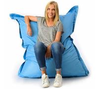 LIVEDECO - Pouf Géant XL 160 x120 cm Intérieur et Extérieur, Déhoussable, Salon, Jardin, Bleu Ciel BiG52