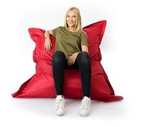 LIVEDECO - Pouf Géant XL 160 x120 cm Intérieur et Extérieur, Déhoussable, Salon, Jardin, Rouge BiG52
