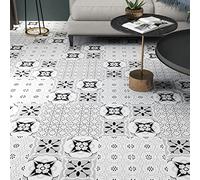 Livelynine 12 Dalles Carrelage Adhesif Mural Salle de Bain Lavable Stickers Carrelage Cuisine Dalle PVC Adhesive Murale Blanc Carrelages Adhesif Sol Salon 30x30 Revetement de Sol PVC Autocollant Sols