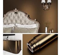 Livelynine Credence Adhesive pour Cuisine Metal Lavable Papier Peint Adhesif Mural Chambre Luxe Or Papier Adhesif pour Meuble Cuisine Armoire Placards Film Adhésif Doré Frigo Rouleau Adhesif 40CMx2M