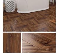Livelynine Dalle PVC Adhesive Sol Bois Naturel 30x30CM Lino Sol Adhesif Effet Parquet Imperméable 30x30CM, 4 Dalles Bois Naturel