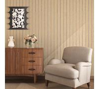 Livelynine Epaisseur Papier Peint Adhesif Mural Bois 3D 90CMx5M Papier Peint Adhésif Chambre Panneau Mural Decoratif Bois Tasseau Naturel Revetement Mur Adhesif Salon Mur TV Panneaux Muraux 3D Marron