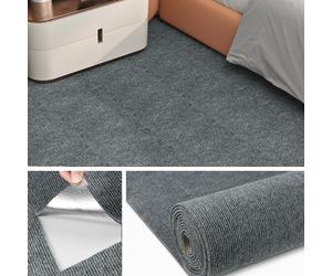 Livelynine Moquette Rouleau 4Mx60CM Antidérapantes Moquette Autocollante Gris Clair pour Maison Bureau Commerce Résistant Moquette Adhesive Revetement de Sol Interieur Chambre Salon Corridor Entrée