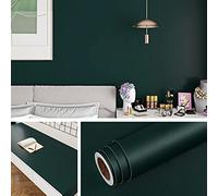 Livelynine Papier Adhesif pour Meuble Vert Foncé Rouleau Adhesif decoratif Meuble Enfant Autocollant Meubles Cuisine Portes de Placard Vinyle Adhésif pour Penderie Table Tiroir Armoire 40CMx2M