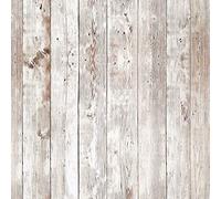 Livelynine Papier Peint Bois Vieilli 45CM*7M Lambris PVC Mural Salle de Bain Chambre Exterieur Vinyl Adhésif Meuble Cuisine Revetement Mural Adhesif Bois Rouleau Adhesif Decoratif Papier Peint Adhésif