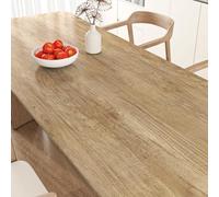 Livelynine Rouleau Adhesif pour Meuble Cuisine Bois Marron Clair 40CMx5M Vinyle Adhesif Cuisine Bois Bureau Lavable Revêtement Plan de Travail Adhésif Salle de Bain Papier Peint Adhésif Mural Naturel