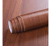 Livelynine Sticker Meuble Adhésif Bois Brun de 40CM*10M Amovible Décoratif pour Tablette de Fenêtre Porte Étagère à Livres Cuisine Salle de Séjour Salon Armoire à Chausseur