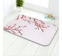 LIVILAN Tapis de bain fleur rose 61 x 40,6 cm pour salle de bain