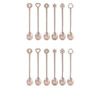 Living Antique Sambonet Set 12 Partylöffel Portafort/PVD Champ. 52649P23