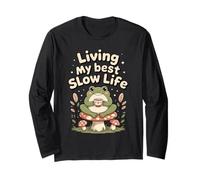 Living My Best Slow Life Grenouille Mignonne Manche Longue