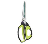 LIVINGO Ciseaux industriels résistants : 25,4 cm - Ciseaux universels en acier inoxydable avec revêtement en titane - Forgés pour la maison, le jardinage, la construction, vert/noir