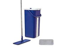 Livington Touchless Mop - Balai d'essuie-Glace avec Seau à essorer sans se pencher - Vadrouille pour Un Nettoyage Facile et des Mains Propres - Seau d'essuie-Glace de 2,7 l