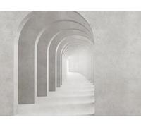 Livingwalls 399161 Papier peint photo intissé Motif béton gris et blanc 3,71 x 2,80 m Fabriqué en Allemagne
