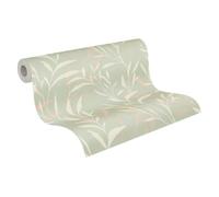 Livingwalls Anna D'Andrea papier peint intissé Floral 10,05 m x 0,53 m - crème, vert, rose - papier peint feuilles - 782221
