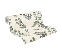 Livingwalls Anna D'Andrea papier peint intissé Floral 10,05 m x 0,53 m - gris, vert - papier peint feuilles - 782211