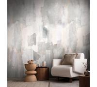 Livingwalls Anna D'Andrea Papier peint photo abstrait 1,59 m x 2,80 m - crème, gris, rose - papier peint aquarelle - 782073