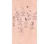 Livingwalls Birds The Wall 382961 382961 382961 Papier peint intissé Motif oiseaux Rose Gris 1,59 m x 2,80 m