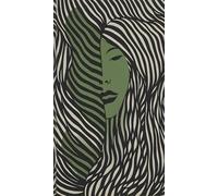 Livingwalls Hot Spots papier peint photo vagues 1,59 m x 2,80 m - crème, vert - papier peint femme abstraite - 790164