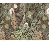 Livingwalls Jungle 382431 Papier peint photo non tissé Motif palmiers Vert Beige 3,71 x 2,80 m