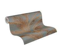 Livingwalls Michalsky 399803 Papier peint intissé Motif palmiers de la jungle Gris rouille métallisé