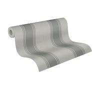 Livingwalls Michalsky 399833 Papier peint intissé à rayures de qualité supérieure Motif maison de campagne Gris