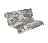 Livingwalls MICHALSKY Papier peint intissé Motif floral de qualité supérieure avec animaux Gris beige 399823