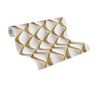 Livingwalls My Home My Spa 386911 Papier peint intissé 3D pour salon, chambre à coucher, doré/blanc, 10,05 x 0,53 m, fabriqué en Allemagne