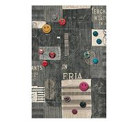 Livingwalls Panneau mural autocollant Pop Up Panel multicolore grisaille noir 2,50 m x 0,35 m 942292