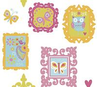 Livingwalls Panneau mural autocollant Pop Up Panel multicolore jaune blanc 2,50 m x 0,35 m 942571
