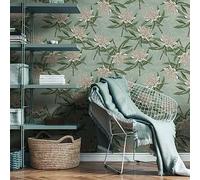 Livingwalls Papier peint intissé 394322 Motif jungle Bleu/vert 10,05 x 0,53 m pour 5,33 m²