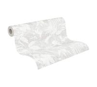 Livingwalls papier peint intissé à motif jungle en blanc, gris, métallisé - papier peint jungle exotique 10,05 x 0,53 m - 782033