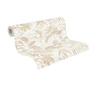 Livingwalls papier peint intissé à motif jungle en crème, beige, métallisé - papier peint jungle exotique 10,05 x 0,53 m - 782032