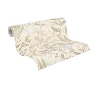 livingwalls papier peint intissé avec motif d’herbes en crème, gris, vert, bleu - papier peint design aspect naturel 10,05 m x 0,53 m - 790091