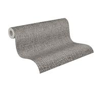 Livingwalls papier peint intissé avec motif de rotin en gris, métallisé - papier peint de style industriel 10,05 m x 0,53 m - 791125
