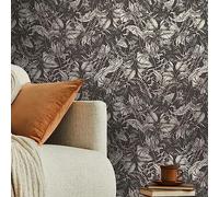 Livingwalls Papier peint intissé Jungle 394252 Papier peint intissé Motif floral Noir/blanc 10,05 m x 0,53 m pour 5,33 m²