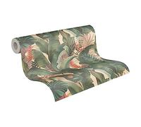 Livingwalls Papier peint intissé Jungle Beige/vert - Papier peint pour salon, chambre à coucher - feuilles de la jungle - 10,05 m x 0,53 m pour 5,33 m² - Fabriqué en Allemagne